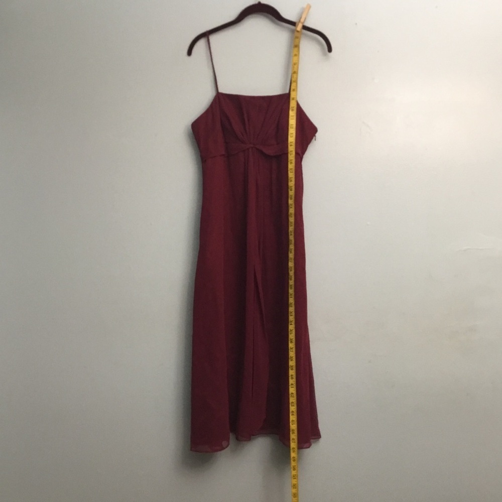 BILL LEVKOFF Stylish Burgundy Spaghetti Strap Dress - Picture 10 of 14
